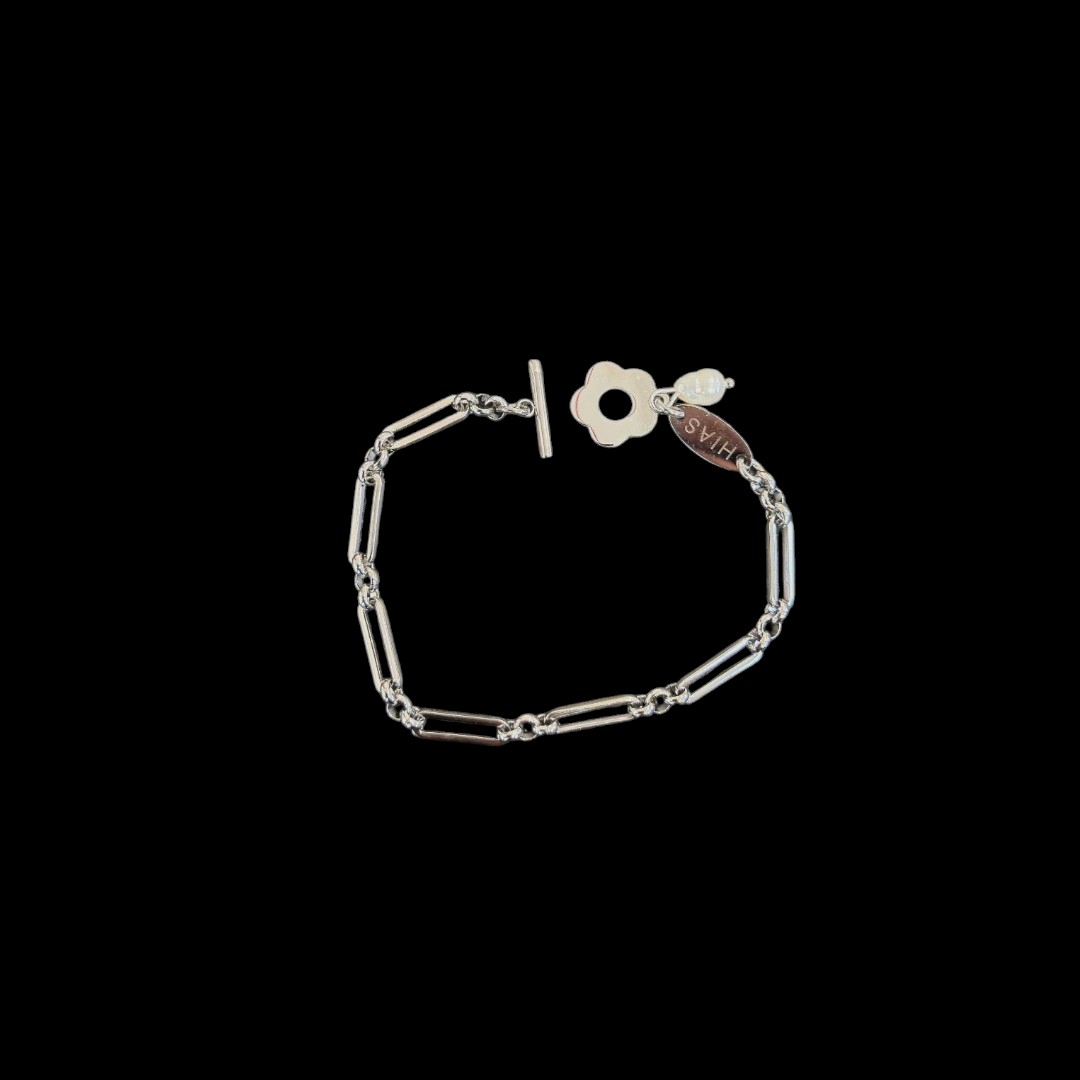 BONGA TOGGLE BRACELET WITH PEARL STEEL