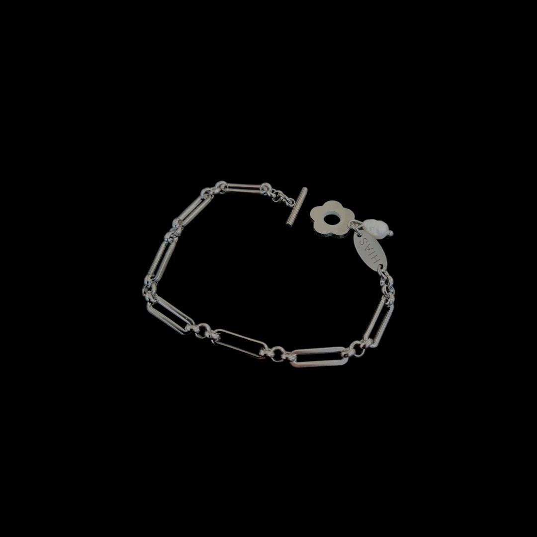 BONGA TOGGLE BRACELET WITH PEARL STEEL