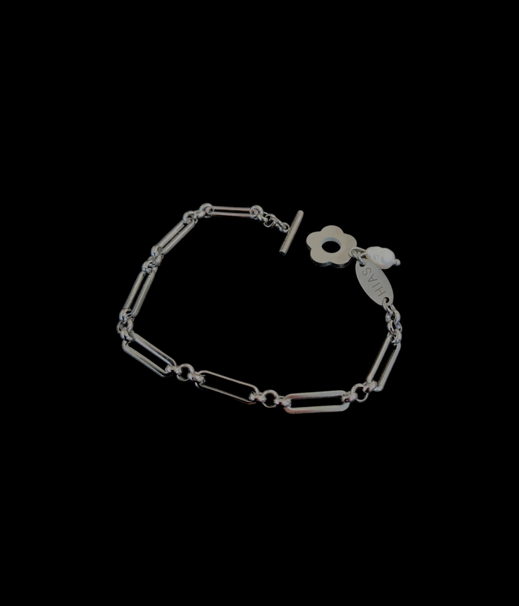 BONGA TOGGLE BRACELET WITH PEARL STEEL