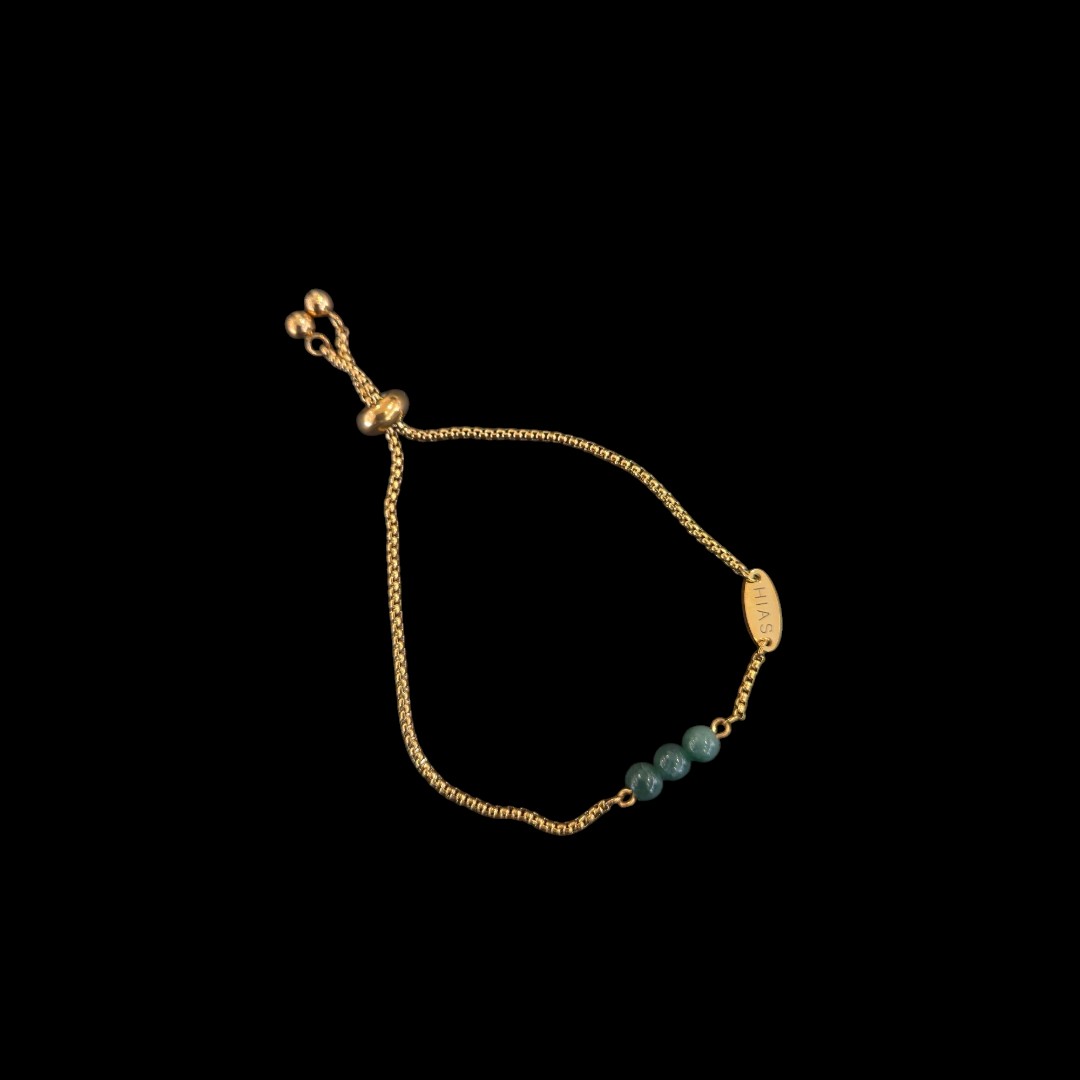 JADEITE SLIDE BRACELET GOLD