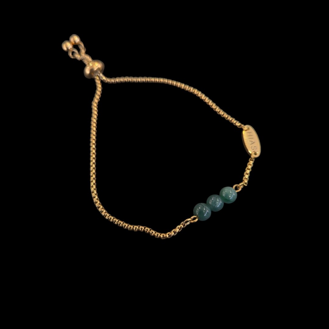 JADEITE SLIDE BRACELET GOLD