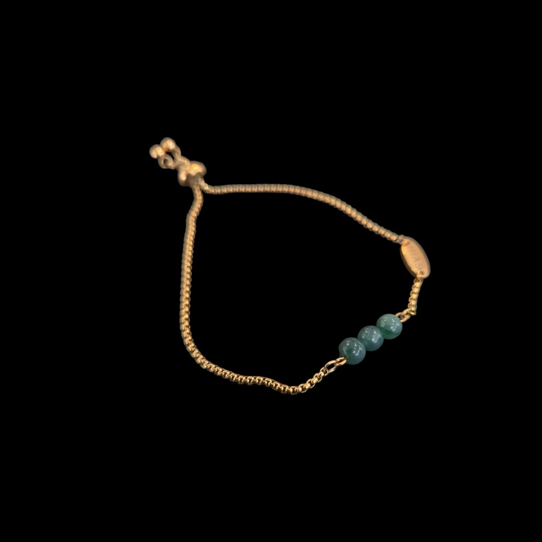 JADEITE SLIDE BRACELET GOLD