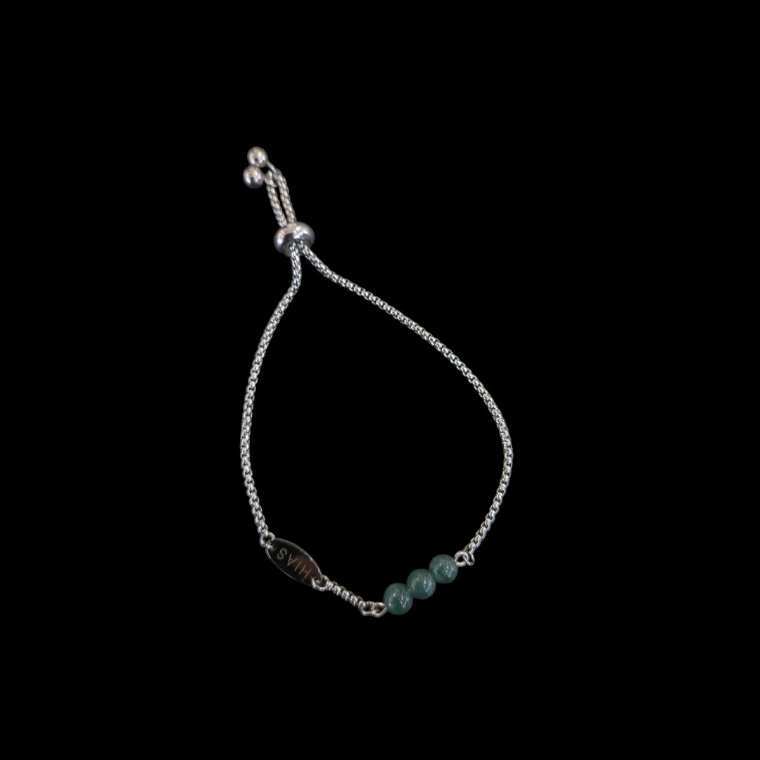 JADEITE SLIDE BRACELET STEEL