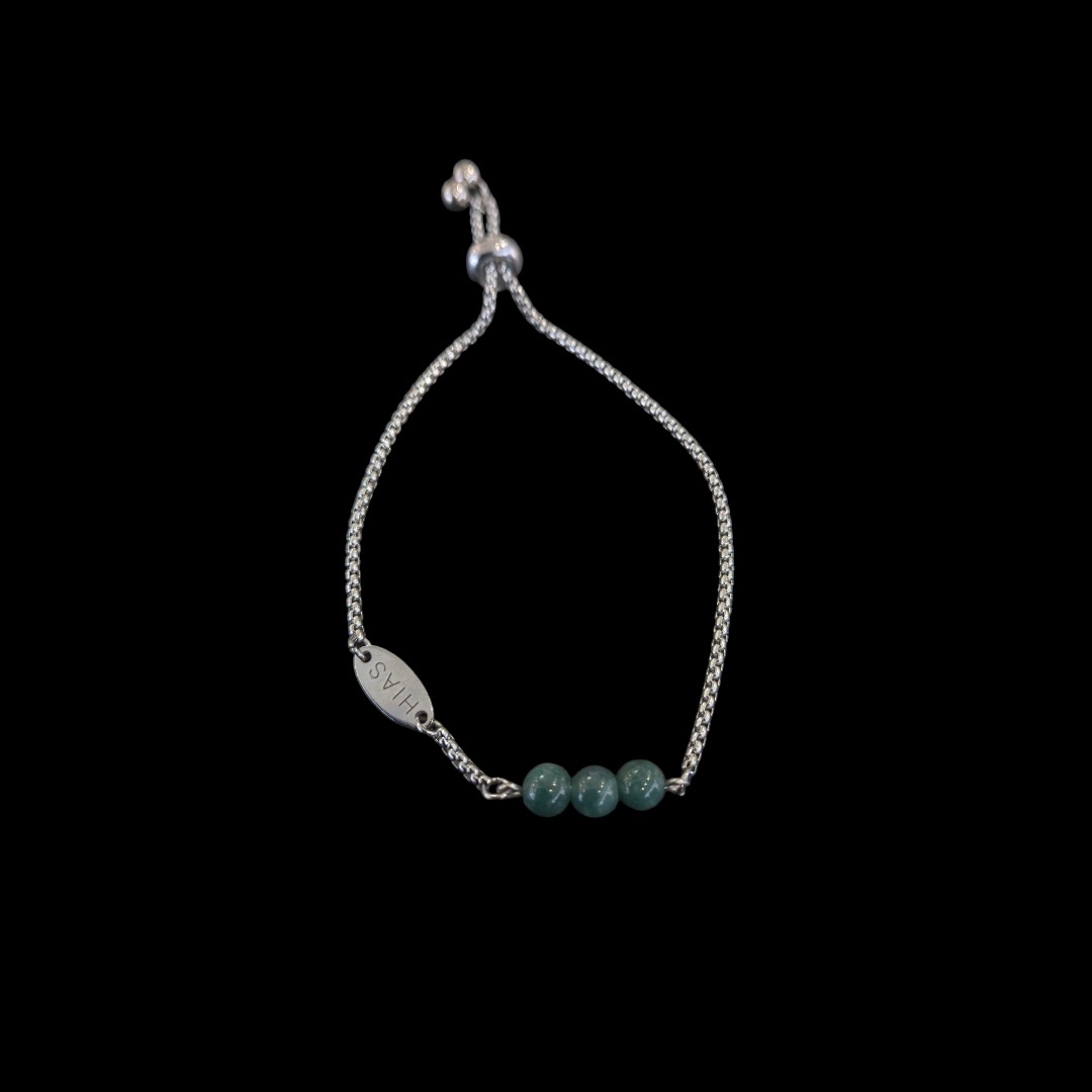JADEITE SLIDE BRACELET STEEL