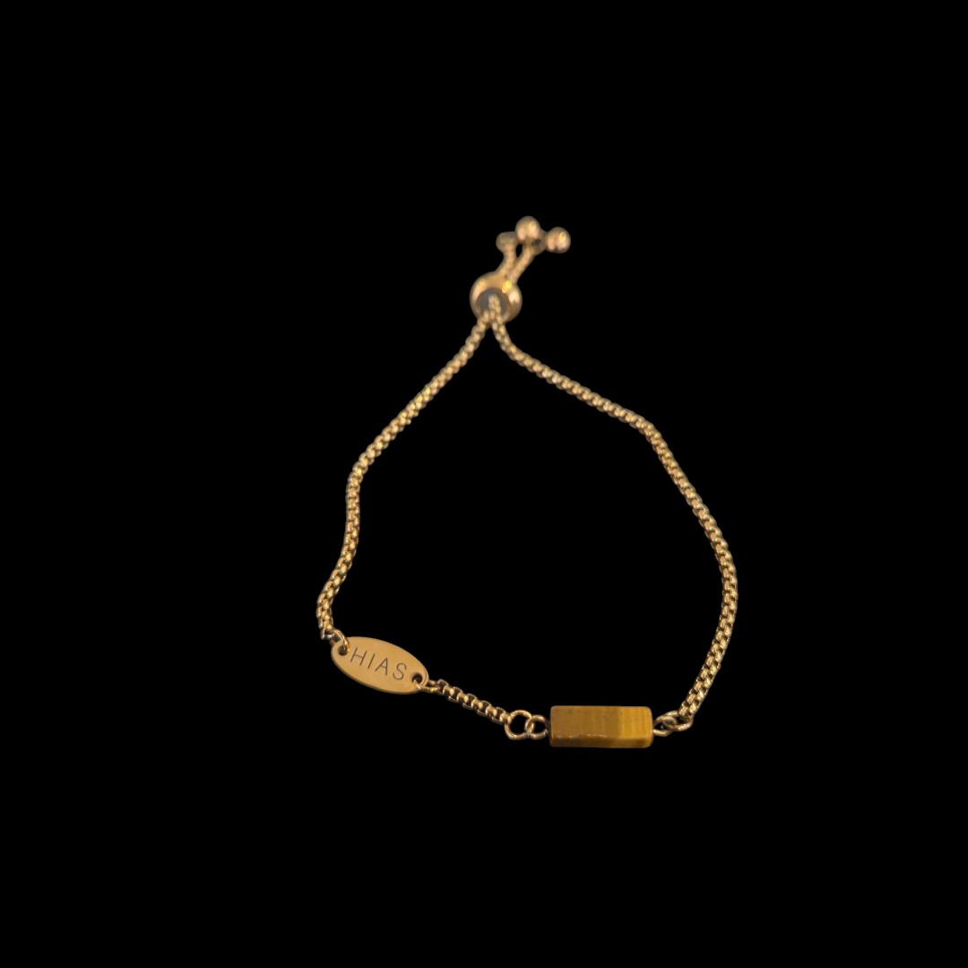 TIGER EYE SLIDE BRACELET GOLD