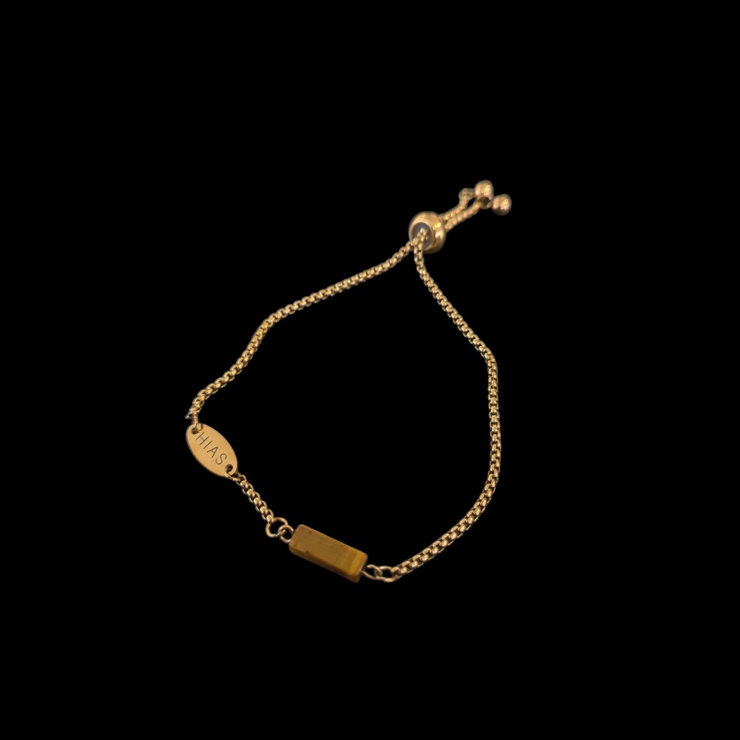 TIGER EYE SLIDE BRACELET GOLD