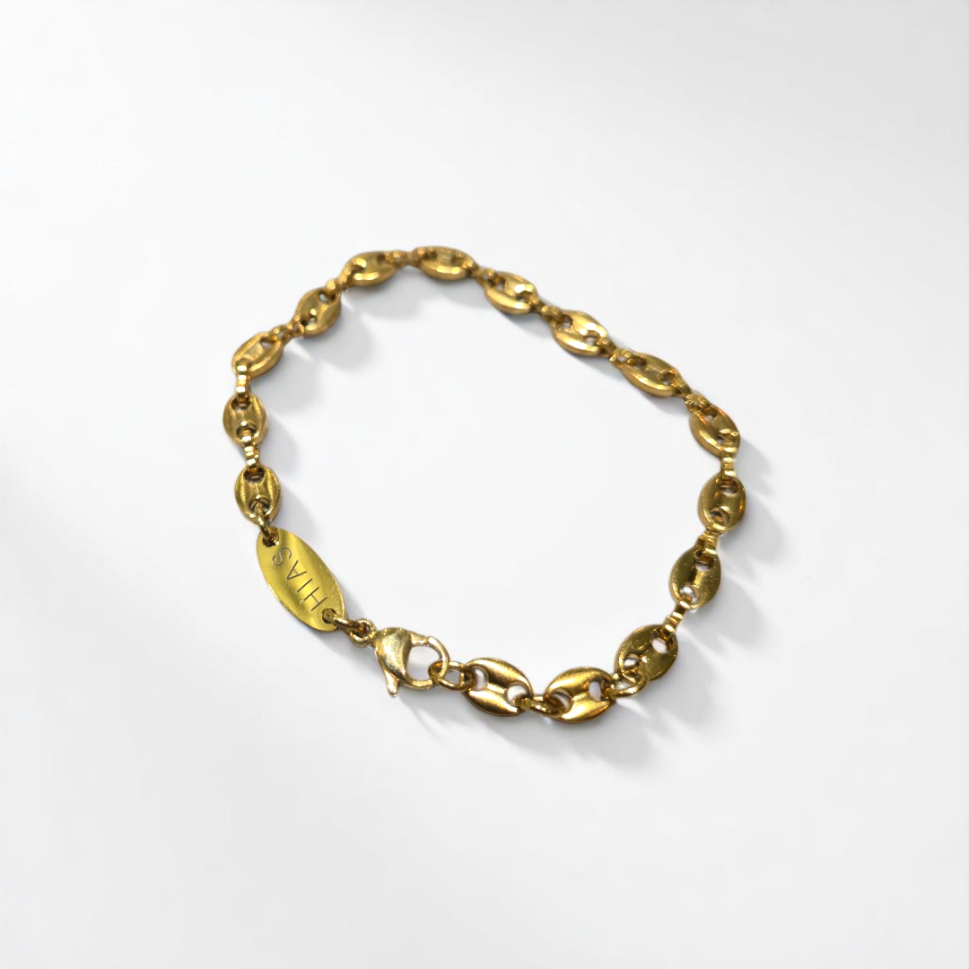 COFFEE BEAN BRACELET GOLD