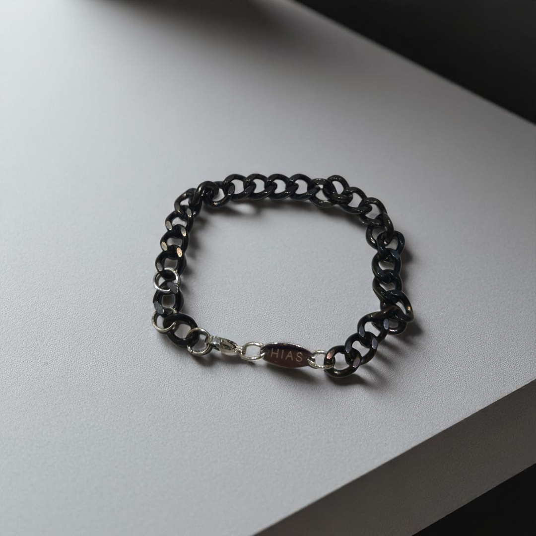 BLACK CUBAN BRACELET