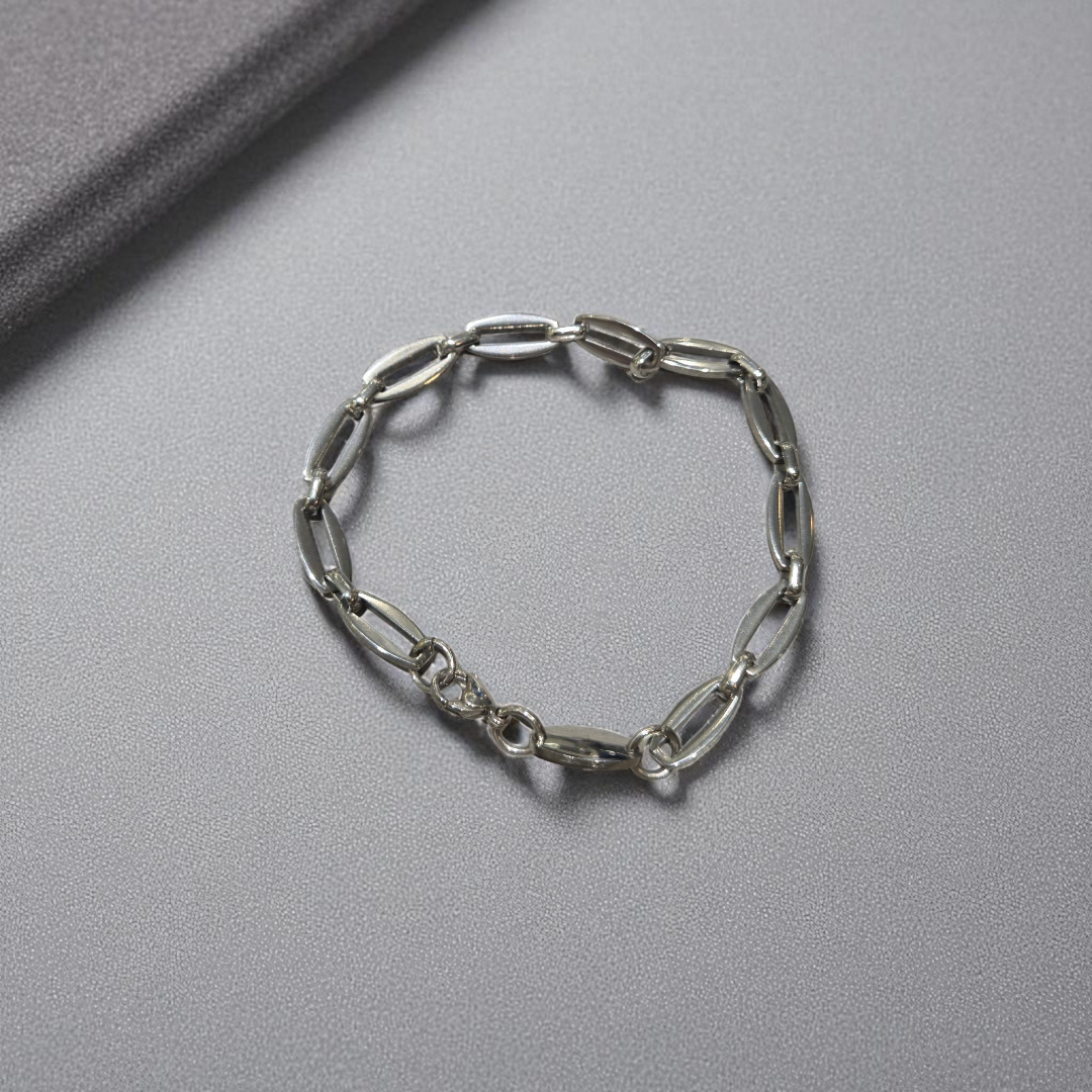 THICK LINK BRACELET SILVER