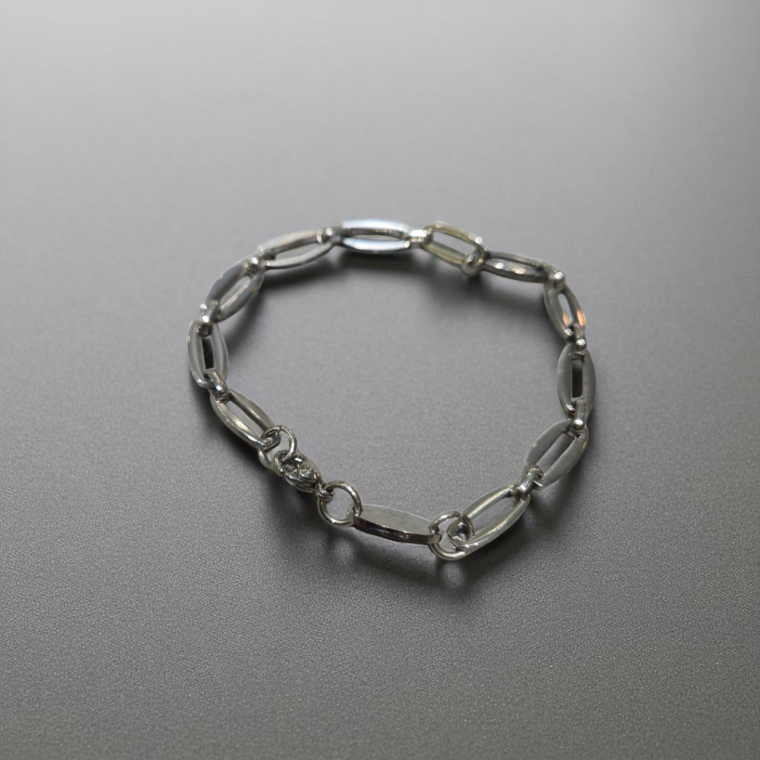 THICK LINK BRACELET SILVER