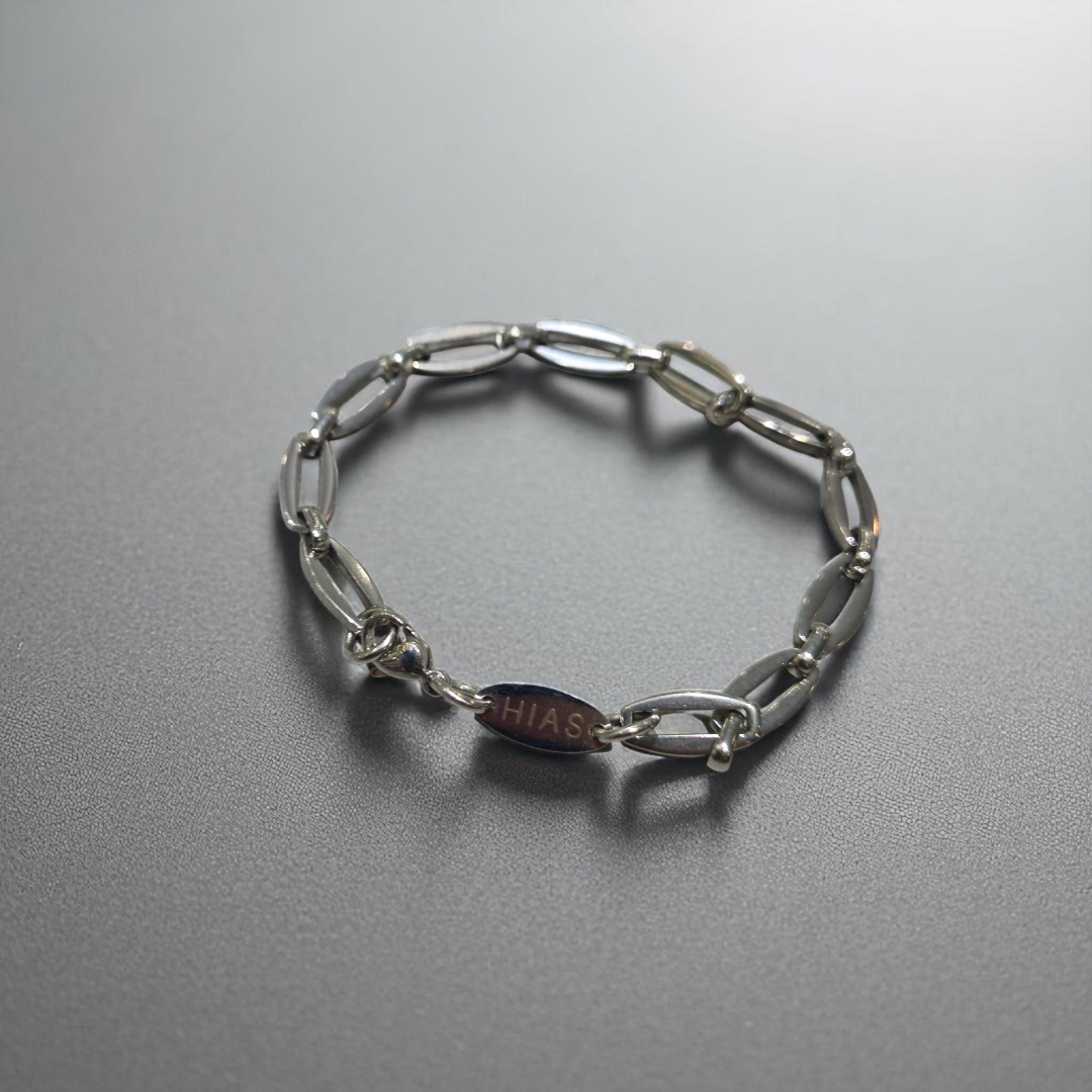 THICK LINK BRACELET SILVER
