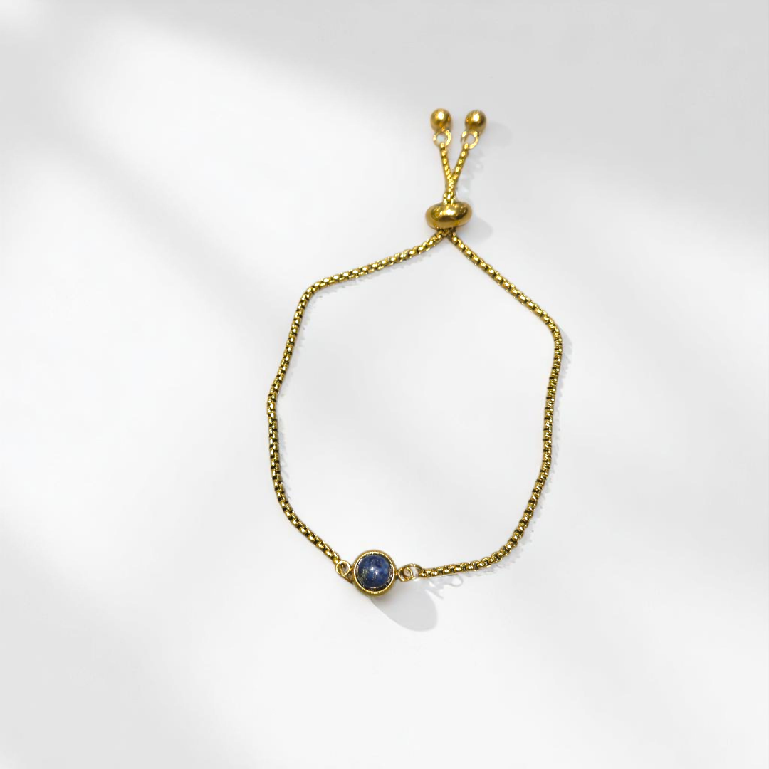PESONA DAINTY LAPIS LAZULI BRACELET GOLD