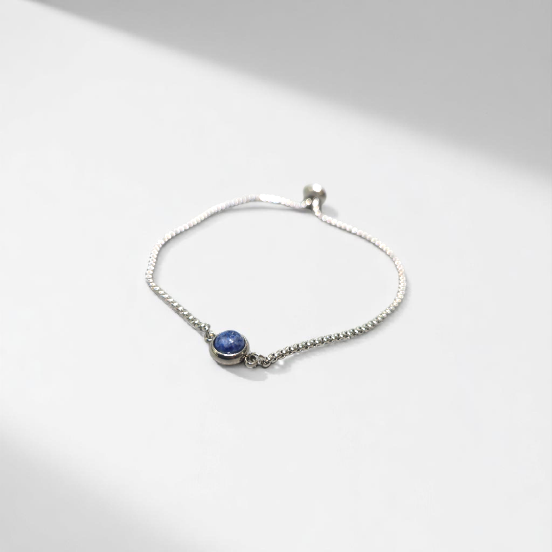 PESONA DAINTY LAPIS LAZULI BRACELET SILVER