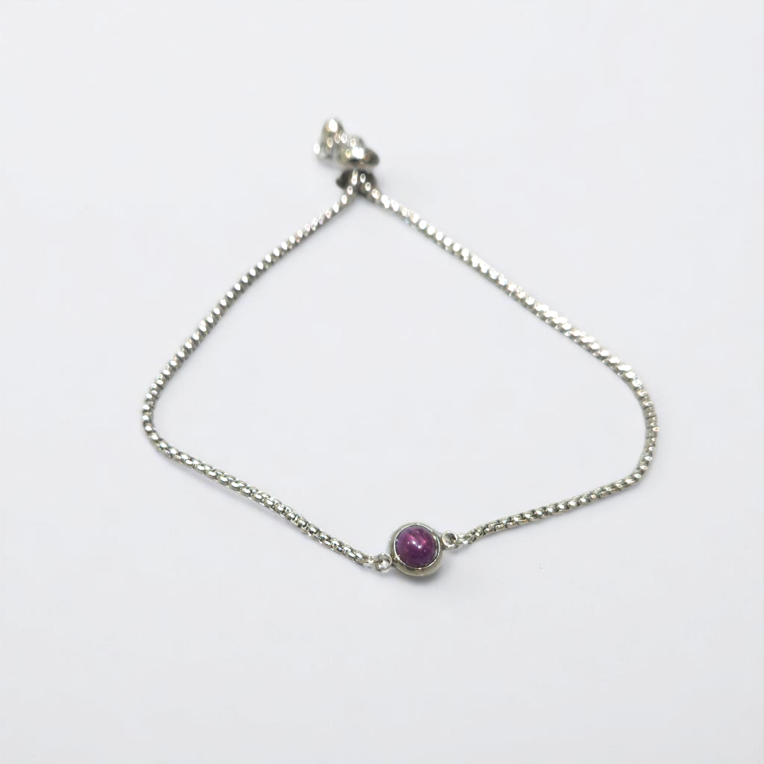 PESONA DAINTY AMETHYST BRACELET SILVER