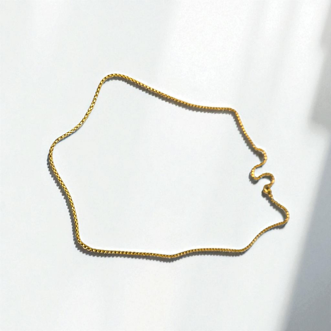 PLAIN BOXCHAIN NECKLACE GOLD