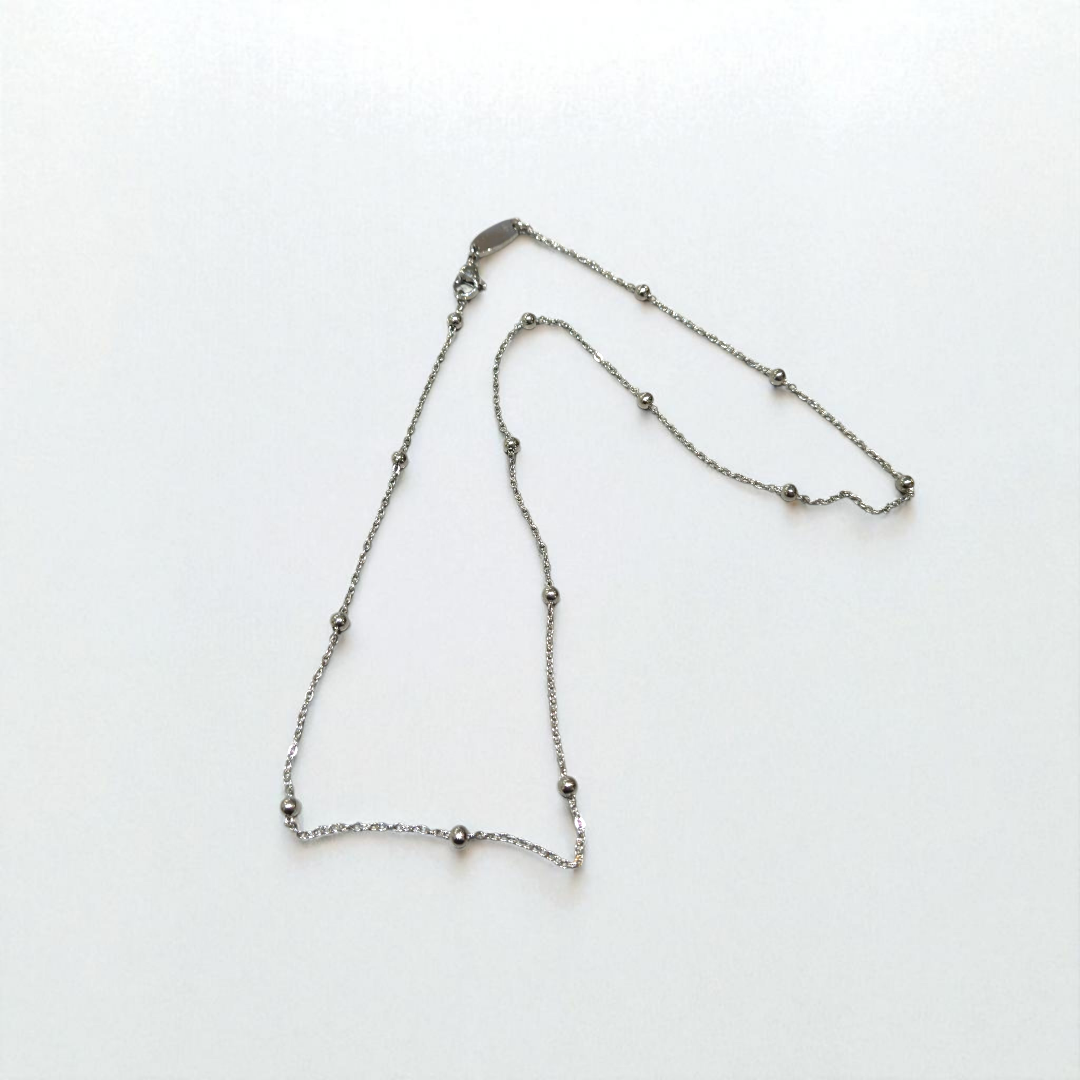 PLAIN SPHERE NECKLACE SILVER