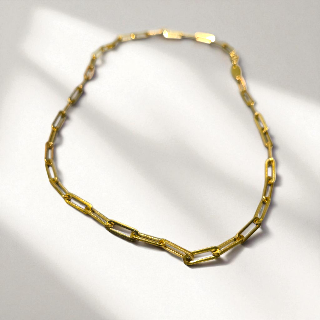 THICK PAPERCLIP NECKLACE GOLD