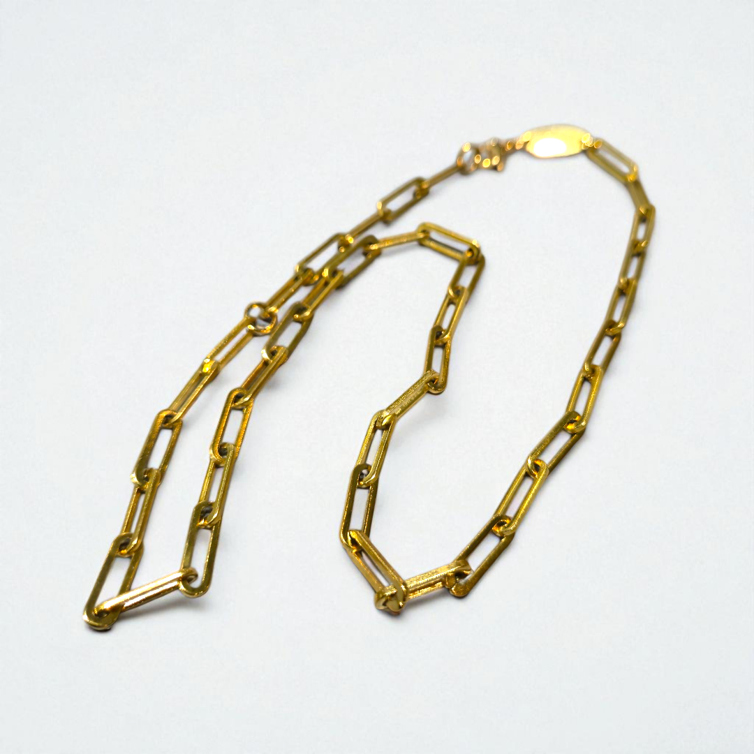 THICK PAPERCLIP NECKLACE GOLD
