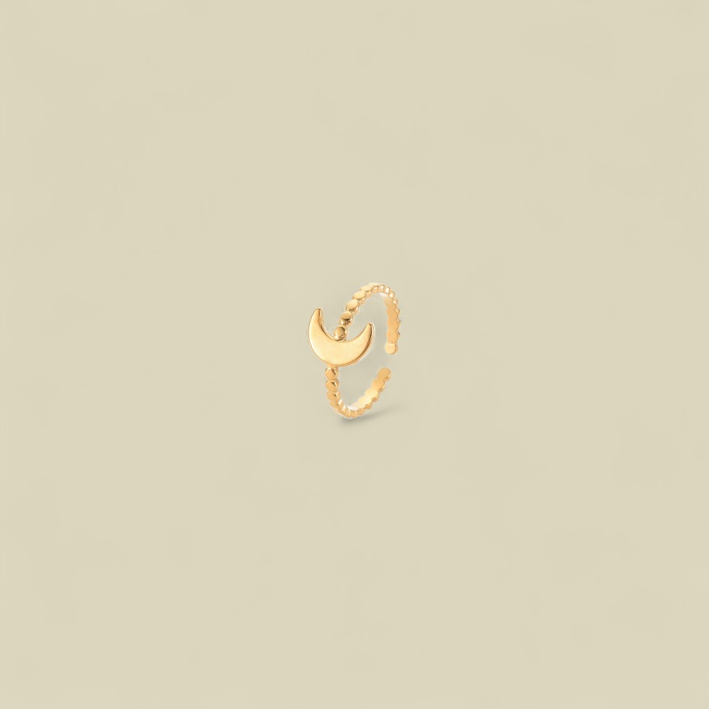 MOON SHAPE RING GOLD