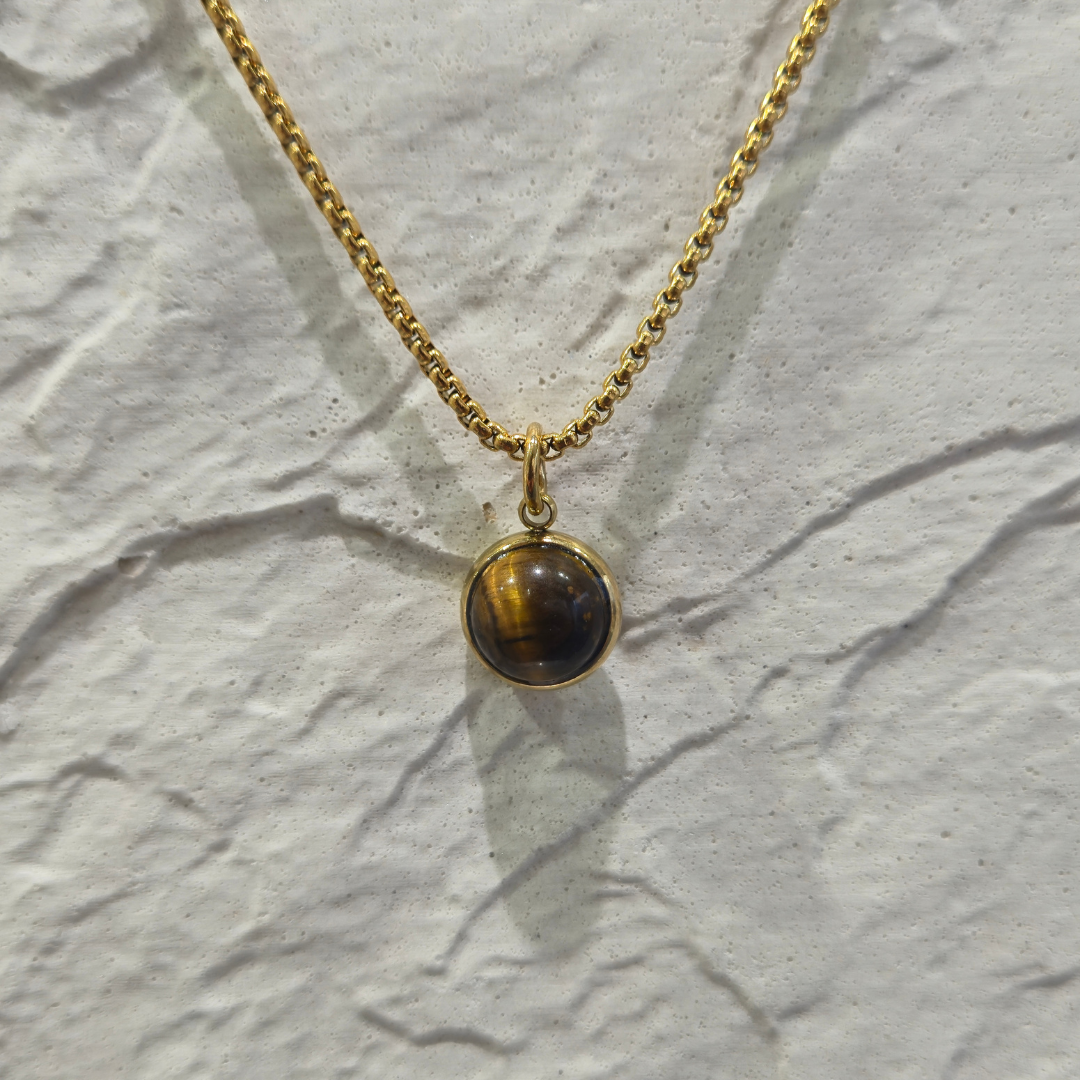 PESONA TIGER EYE NECKLACE GOLD