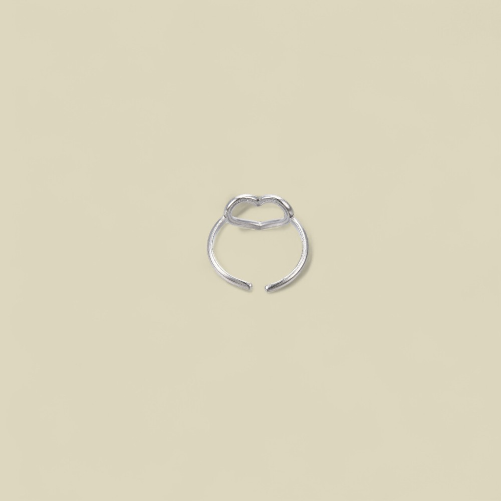 HOLLOW LOVE RING SILVER