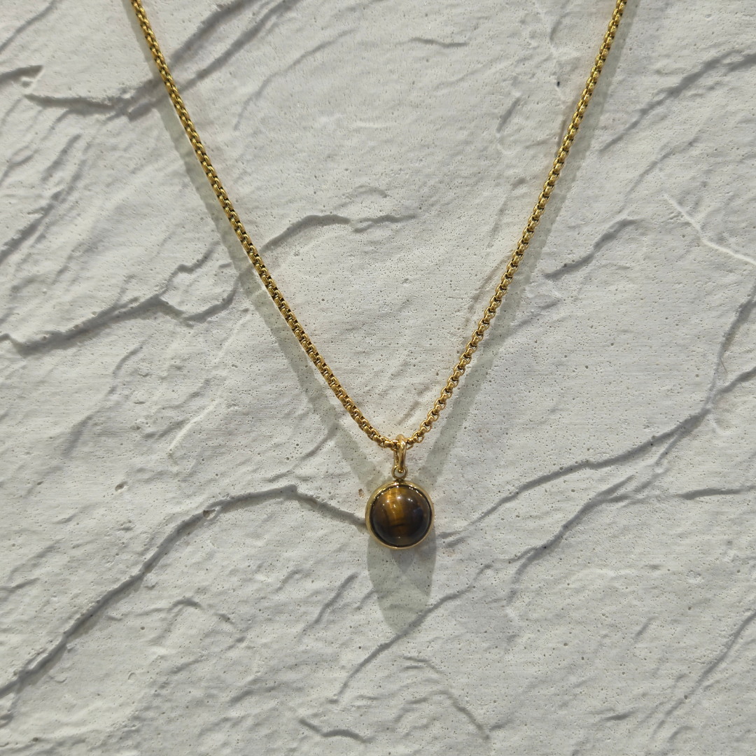 PESONA TIGER EYE NECKLACE GOLD