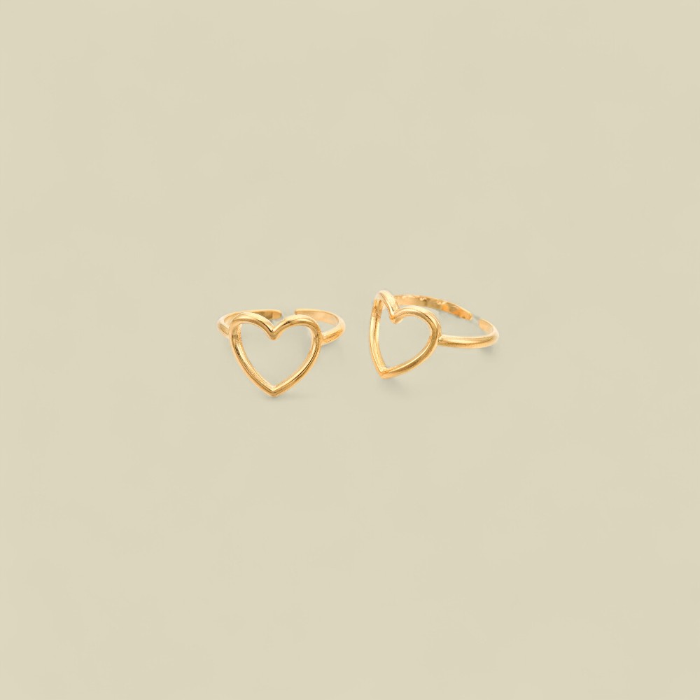 HOLLOW LOVE RING GOLD