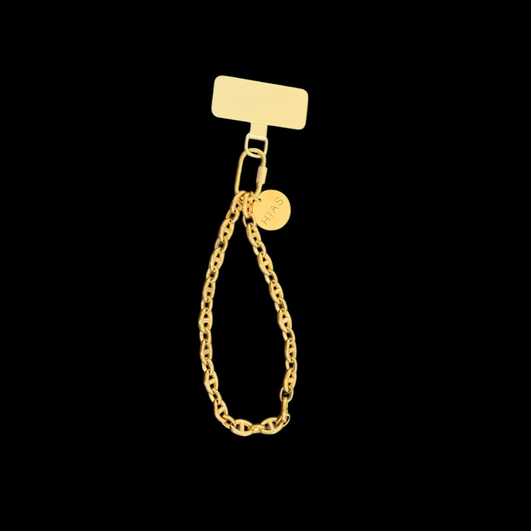 D LINK CHAIN PHONE STRAP GOLD