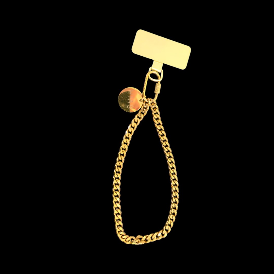 CUBAN CHAIN PHONE STRAP GOLD