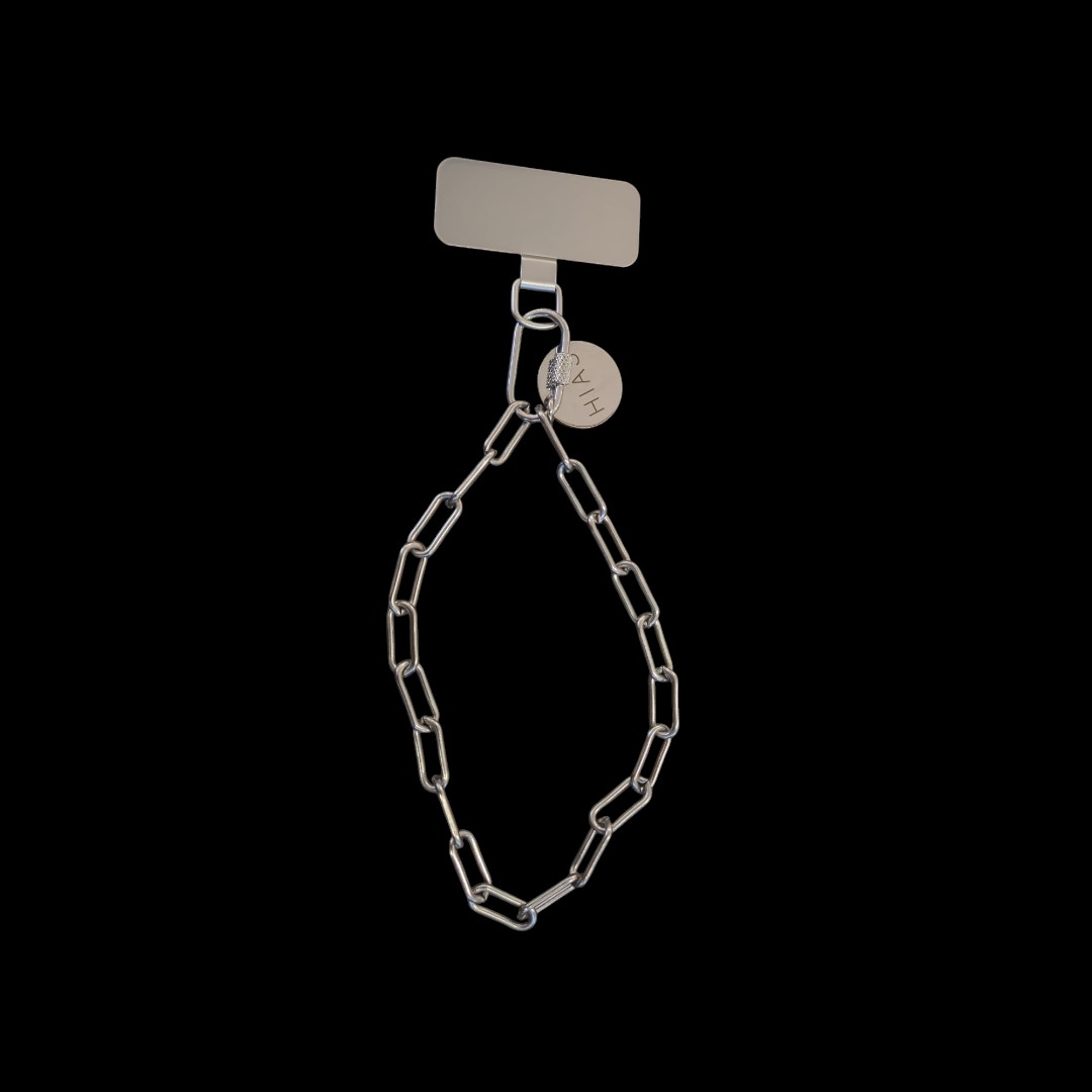 LARGE PAPERCLIP PHONE STRAP STEEL