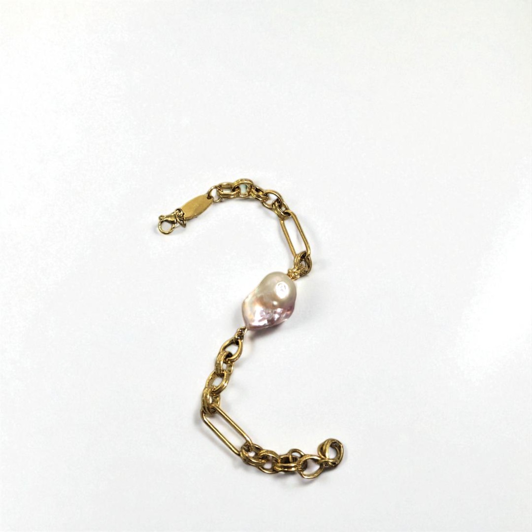 PINK BAROQUE BRACELET GOLD