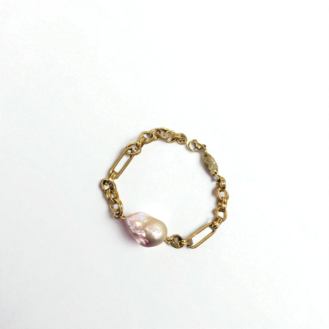PINK BAROQUE BRACELET GOLD