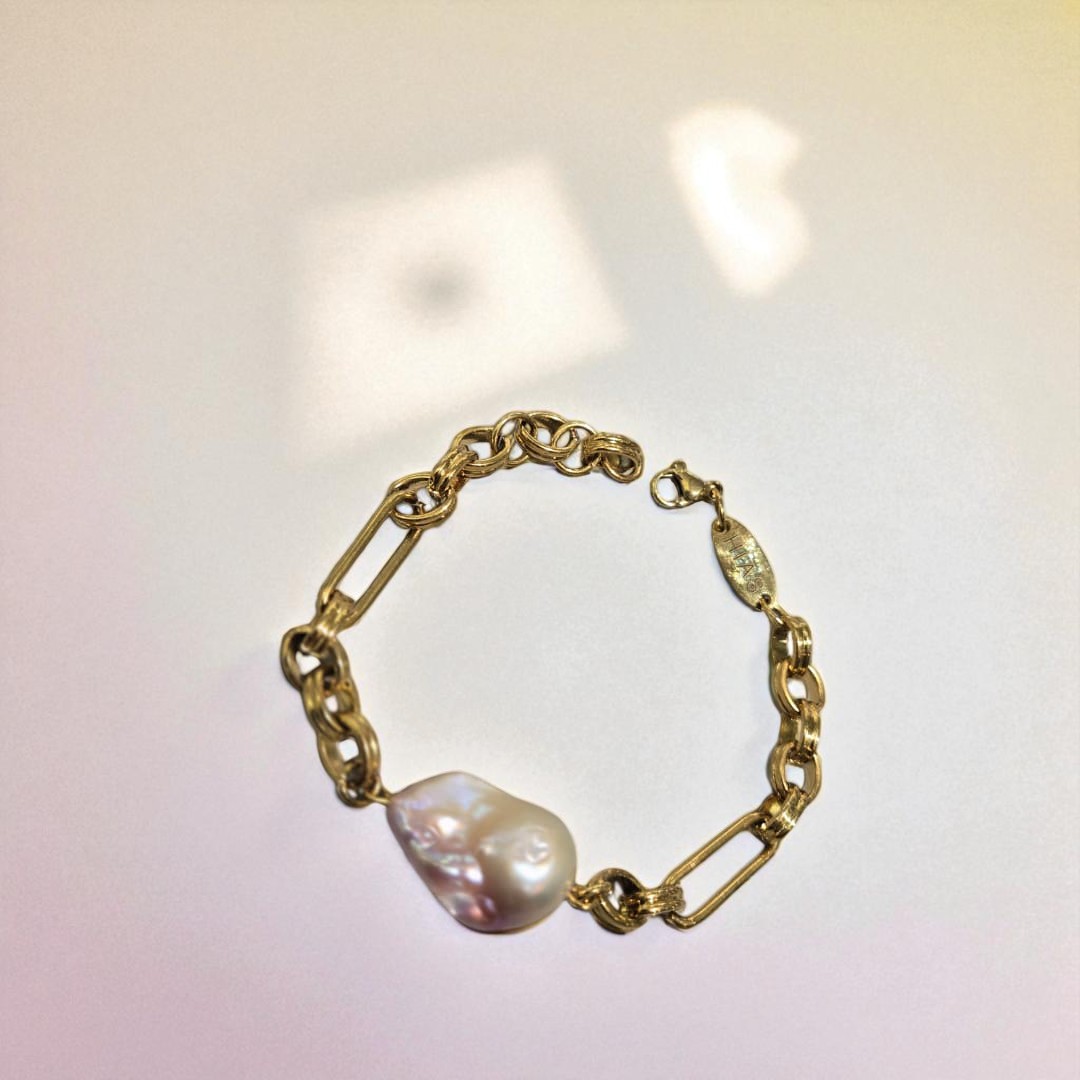 PINK BAROQUE BRACELET GOLD