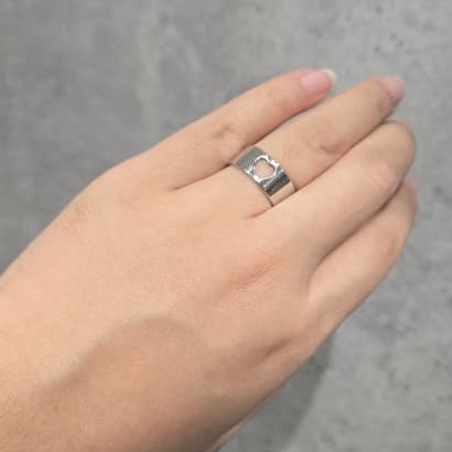 THICK LOVE AROUND FINGER RING SILVER