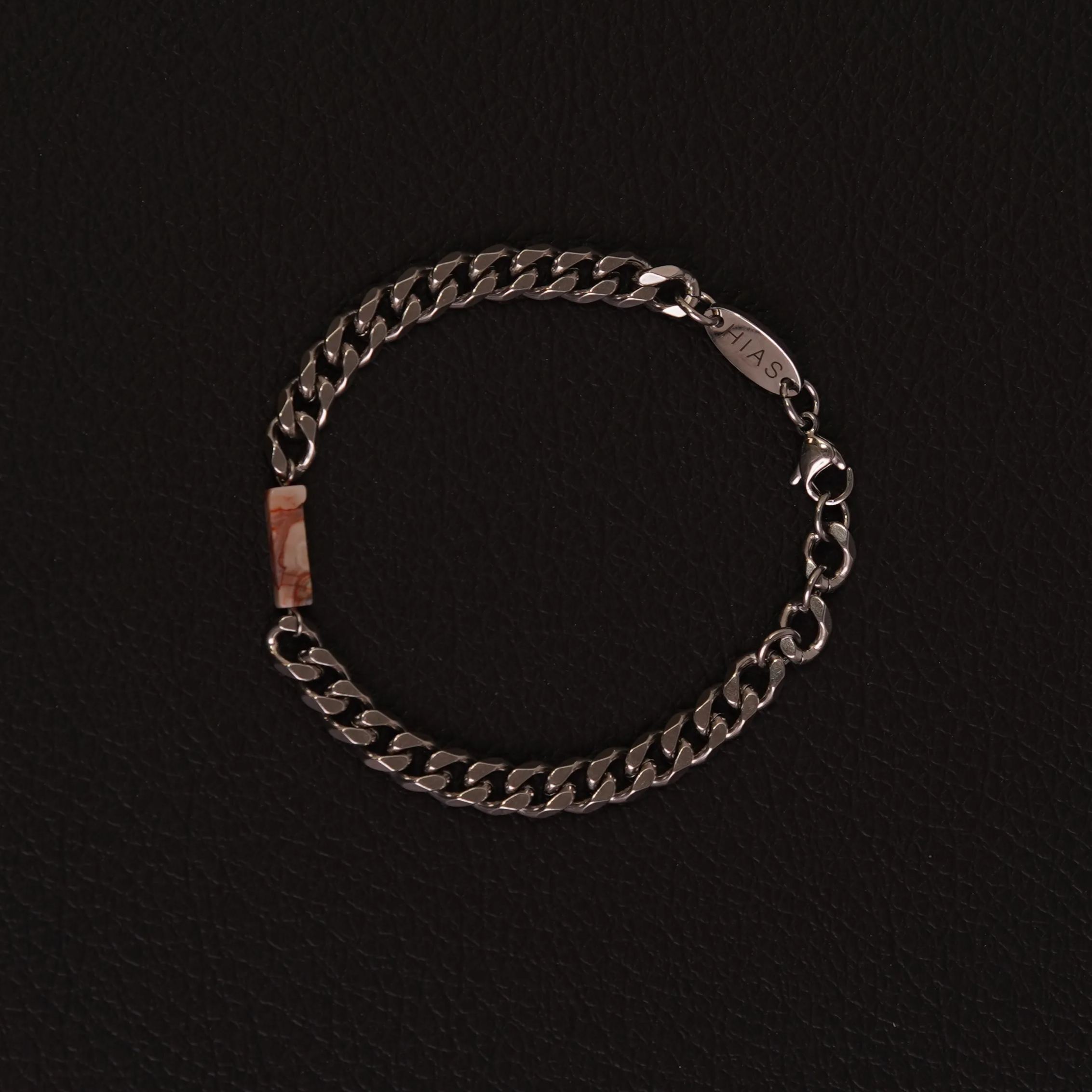 TIGER EYE CUBAN BRACELET STEEL