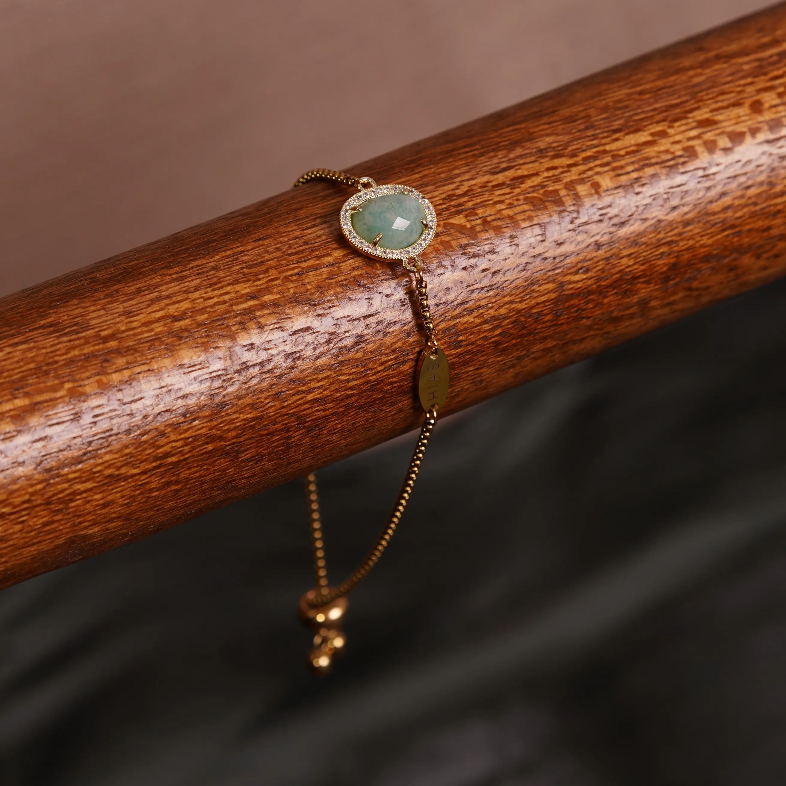 [Copy]TERINDAH OVAL C LAPIS LAZULI BRACELET GOLD