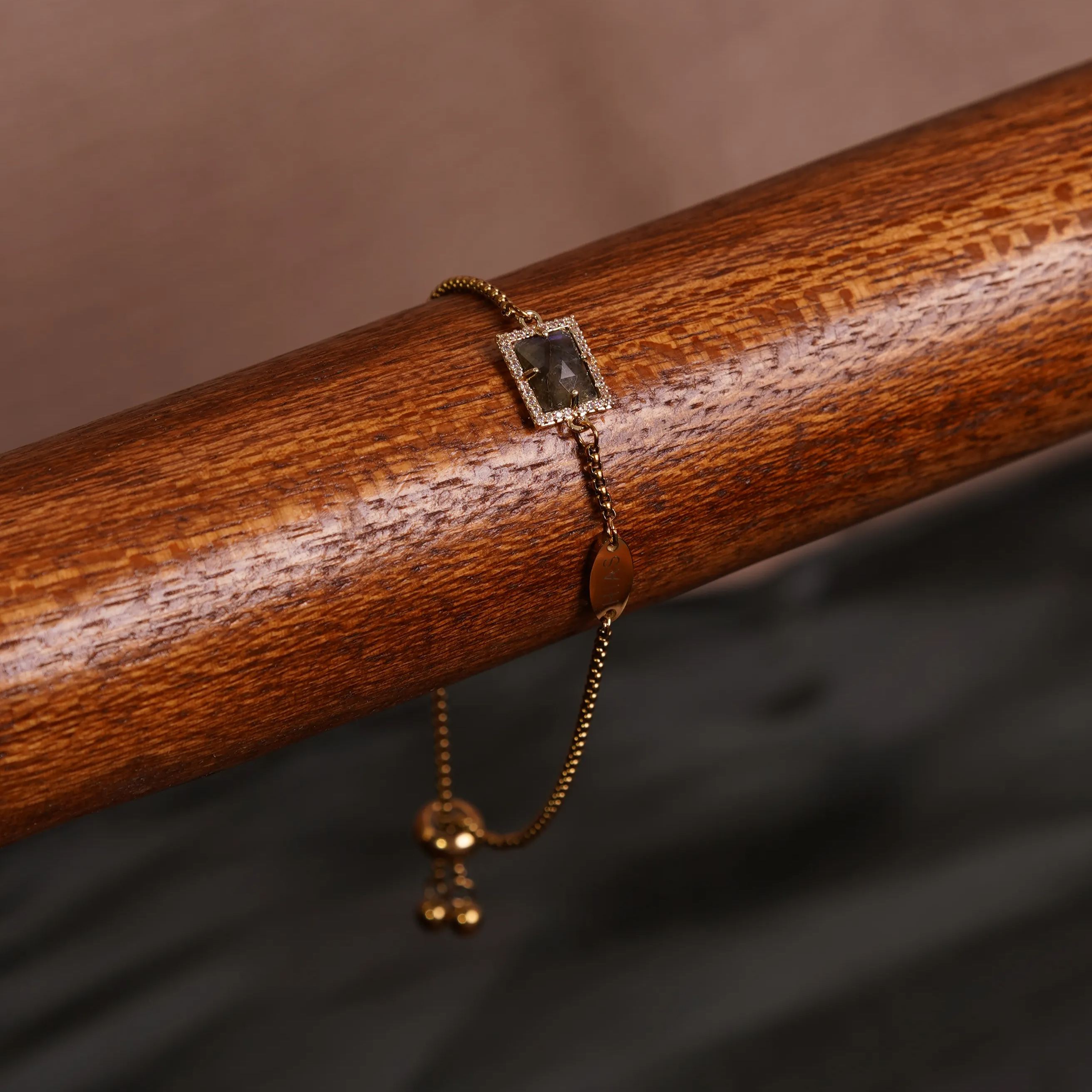 [Copy]TERINDAH RECTANGLE TIGER EYE BRACELET GOLD