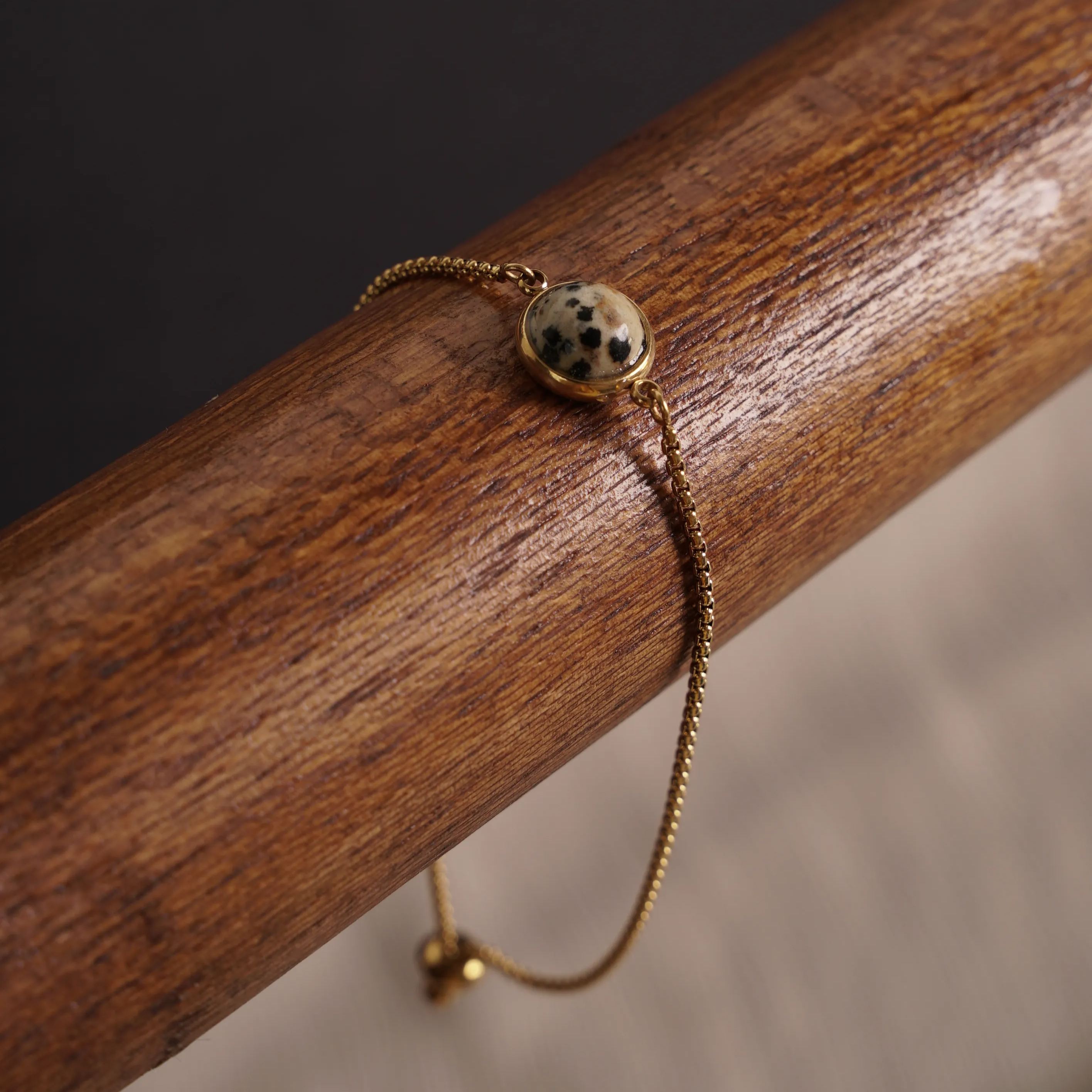 PESONA DALMATIAN JASPER BRACELET GOLD 