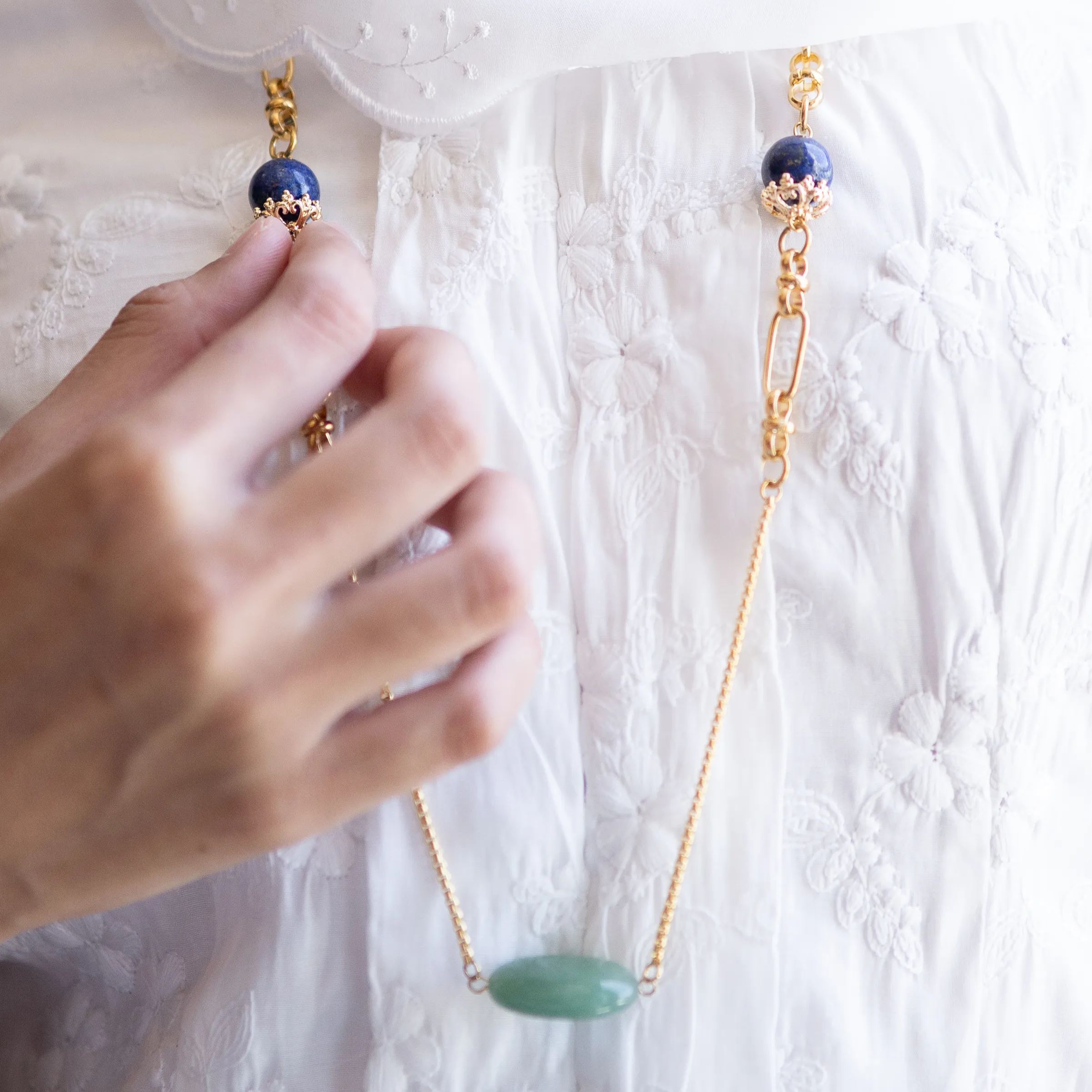 [Copy]TANJUNG LONG NECKLACE ROSE QUARTZ