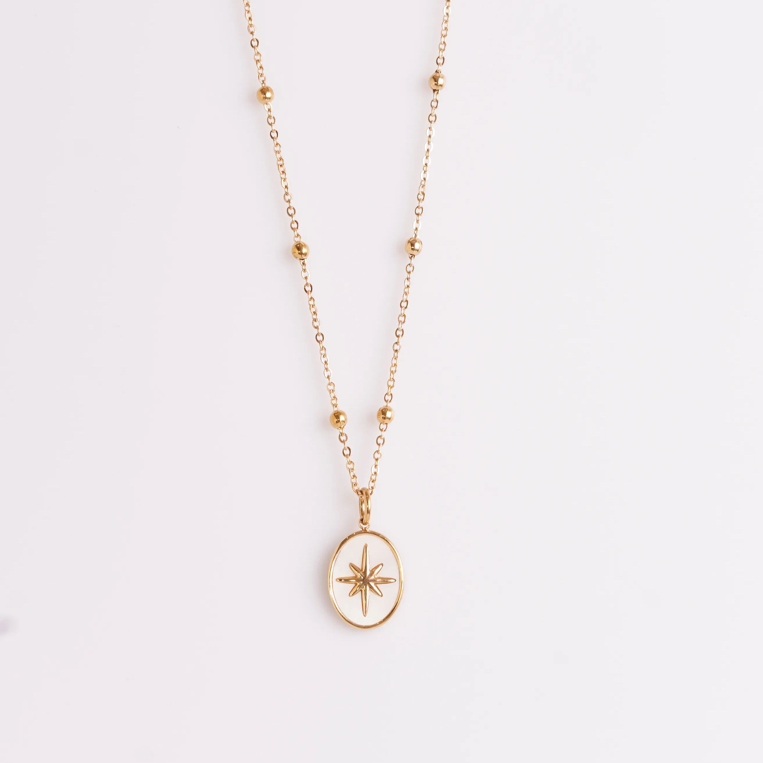 ORION MOTHER OF PEARL NECKLACE GOLD