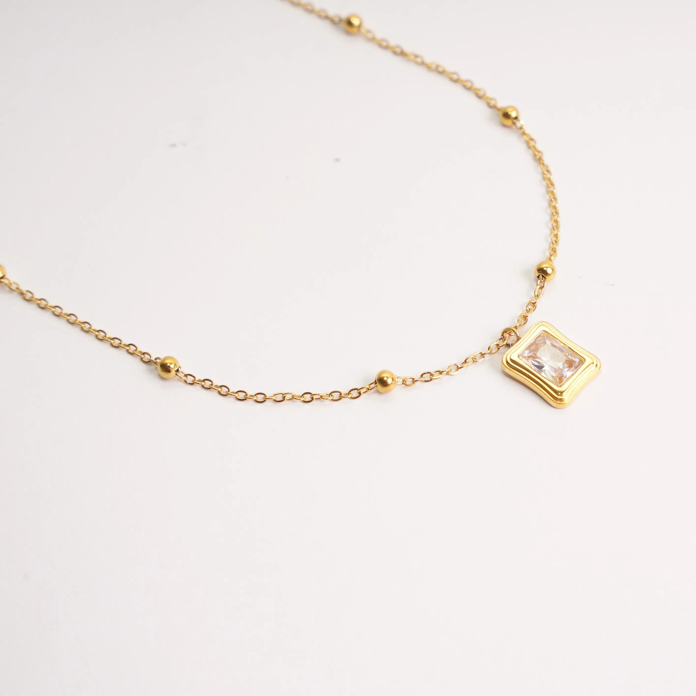 MIRROR NECKLACE GOLD
