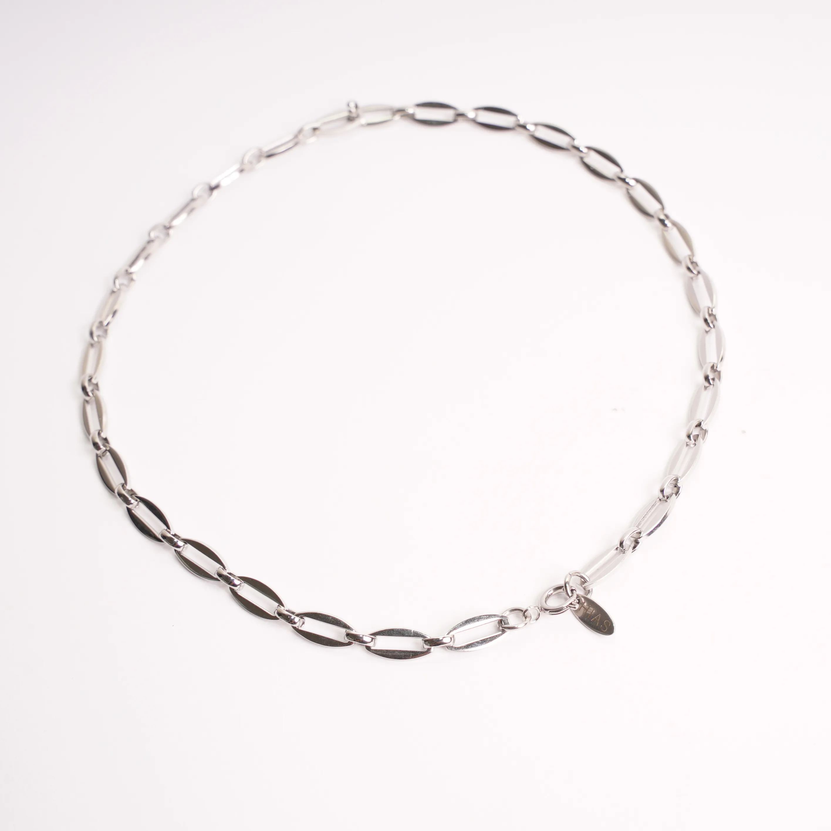 THICK LINK NECKLACE SILVER