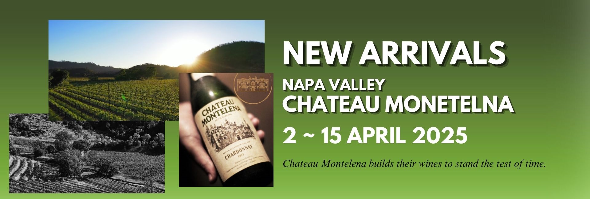 New Arrivals Ch Montelena