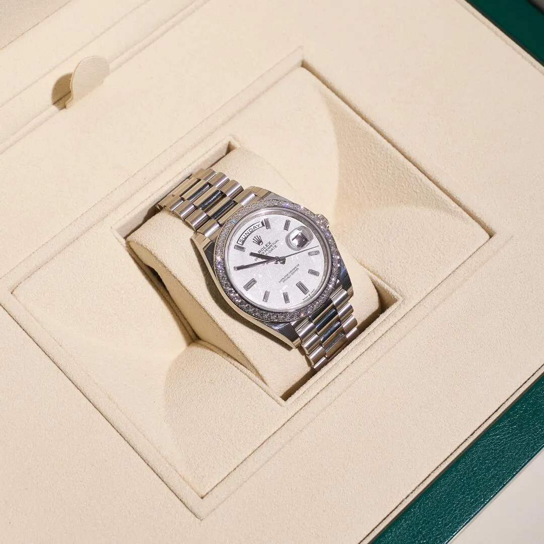 当日出荷 ロレックス ROLEX Day-Date 40(デイデイト) 40 | オイスター、40 mm、ホワイトゴールド、ダイヤモンド  リファレンス 228349RBR-0040