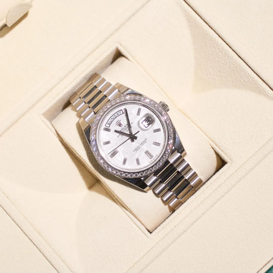 当日出荷 ロレックス ROLEX Day-Date 40(デイデイト) 40 | オイスター、40 mm、ホワイトゴールド、ダイヤモンド  リファレンス 228349RBR-0040