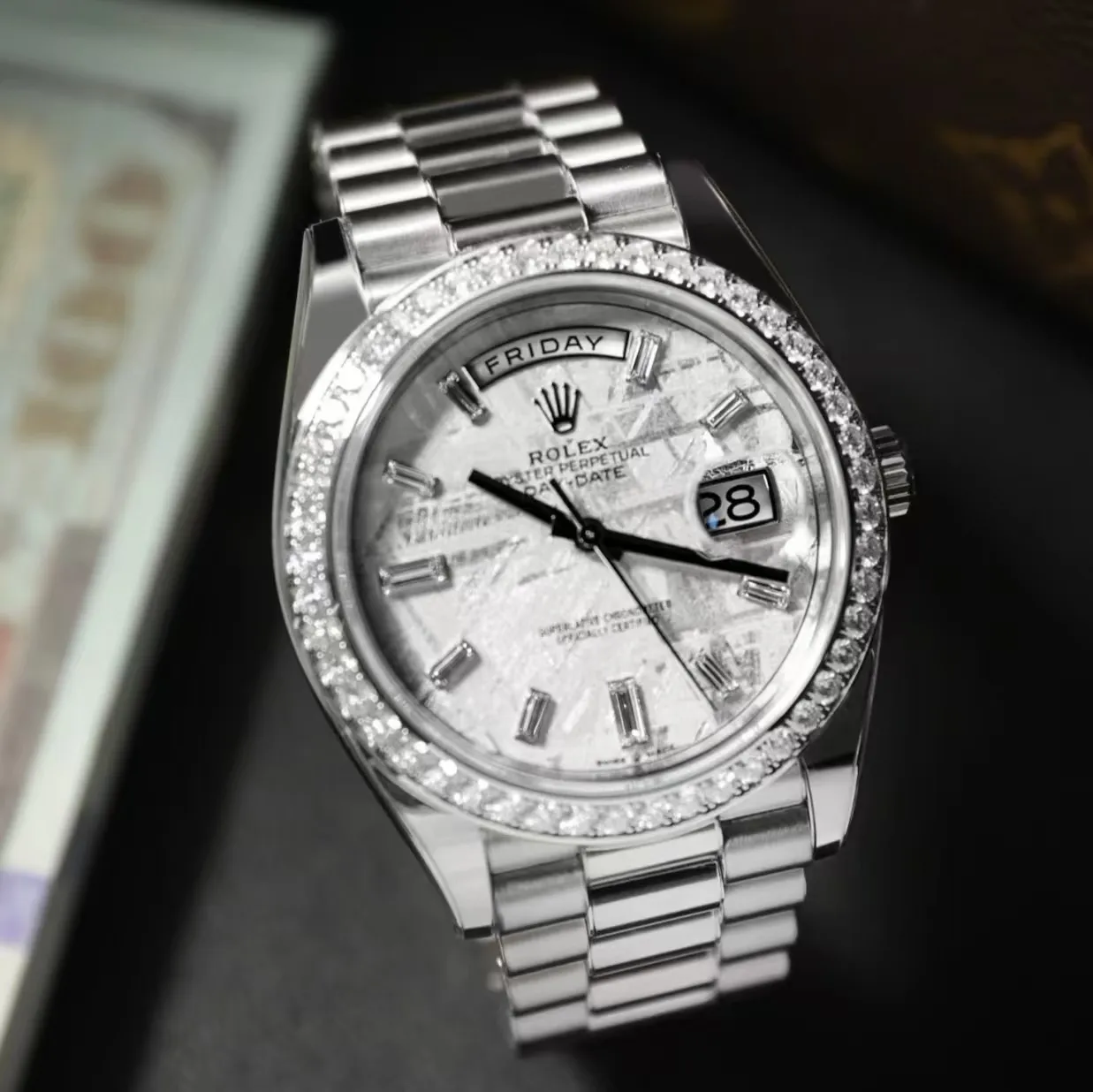当日出荷 ロレックス ROLEX Day-Date 40(デイデイト) 40 | オイスター、40 mm、ホワイトゴールド、ダイヤモンド  リファレンス 228349RBR-0040
