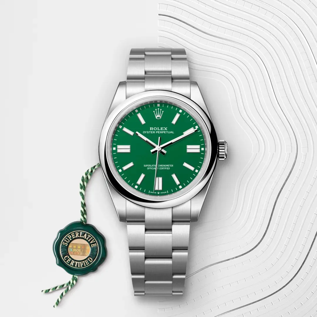 Rolex オイスター パーペチュアル 41 オイスター、41 mm、オイスタースチール