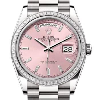 デイデイト 36 | オイスター、36 mm、ホワイトゴールド、ダイヤモンド リファレンス 128399TBR-0029