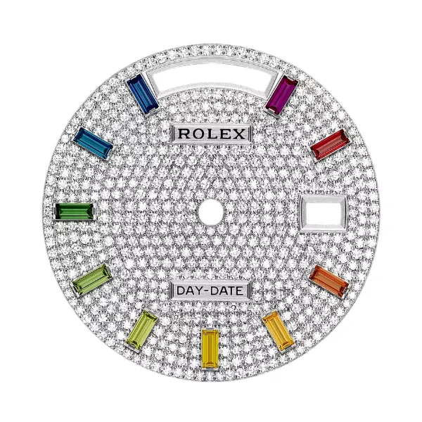 デイデイト 36 | オイスター、36 mm、ホワイトゴールド、ダイヤモンド リファレンス 128399TBR-0005