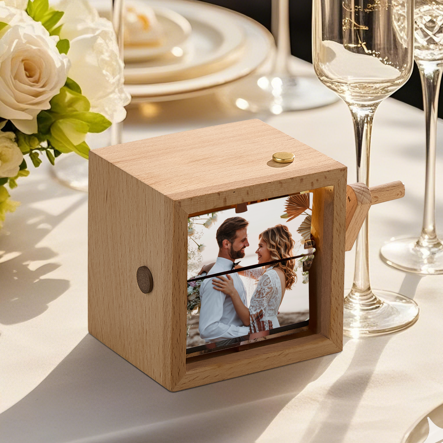 Hand-crank Animation Machine Custom Photo Flipbook Box Wedding Gifts